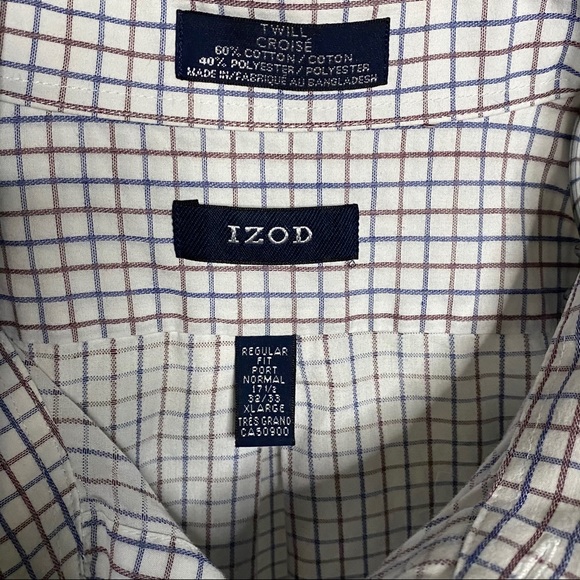Izod Button Down Shirt Twill Cotton XL - Picture 3 of 10